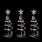 Northlight Set of 3 White Clear Lighted Spiral Cone Walkway Christmas Trees Outdoor Decor 18"